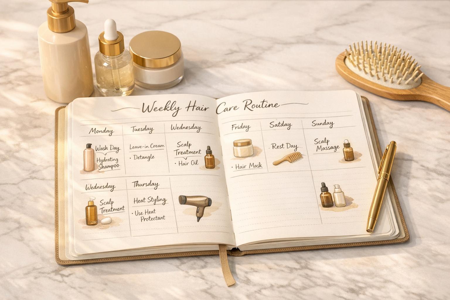 Hair Care Routine Planner