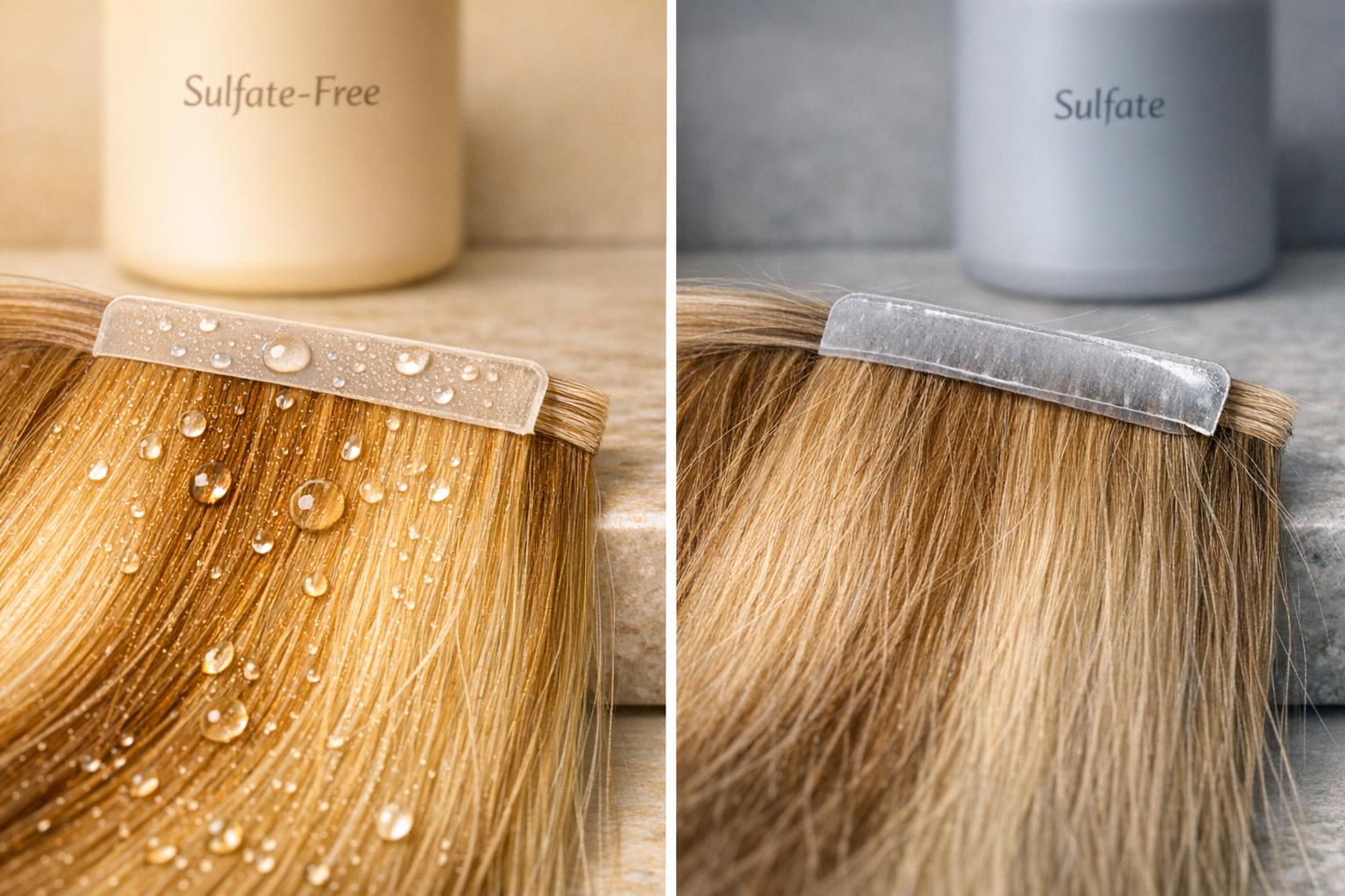 Sulfate-Free vs. Regular Shampoos for Extensions