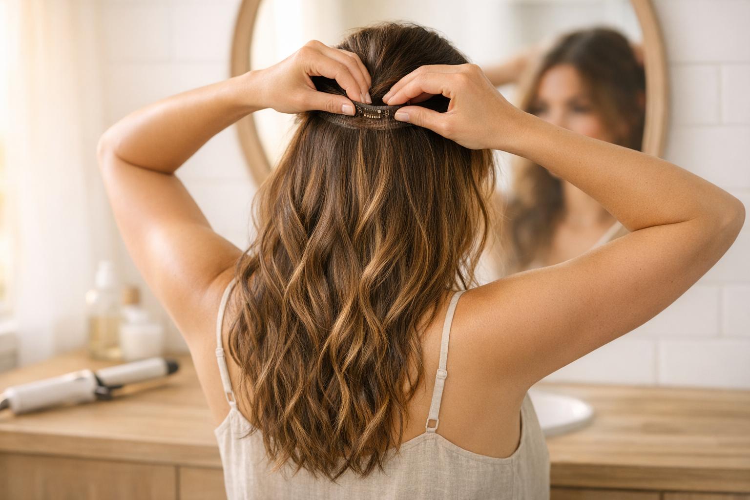 Beach Waves with Clip-In Extensions: Tutorial