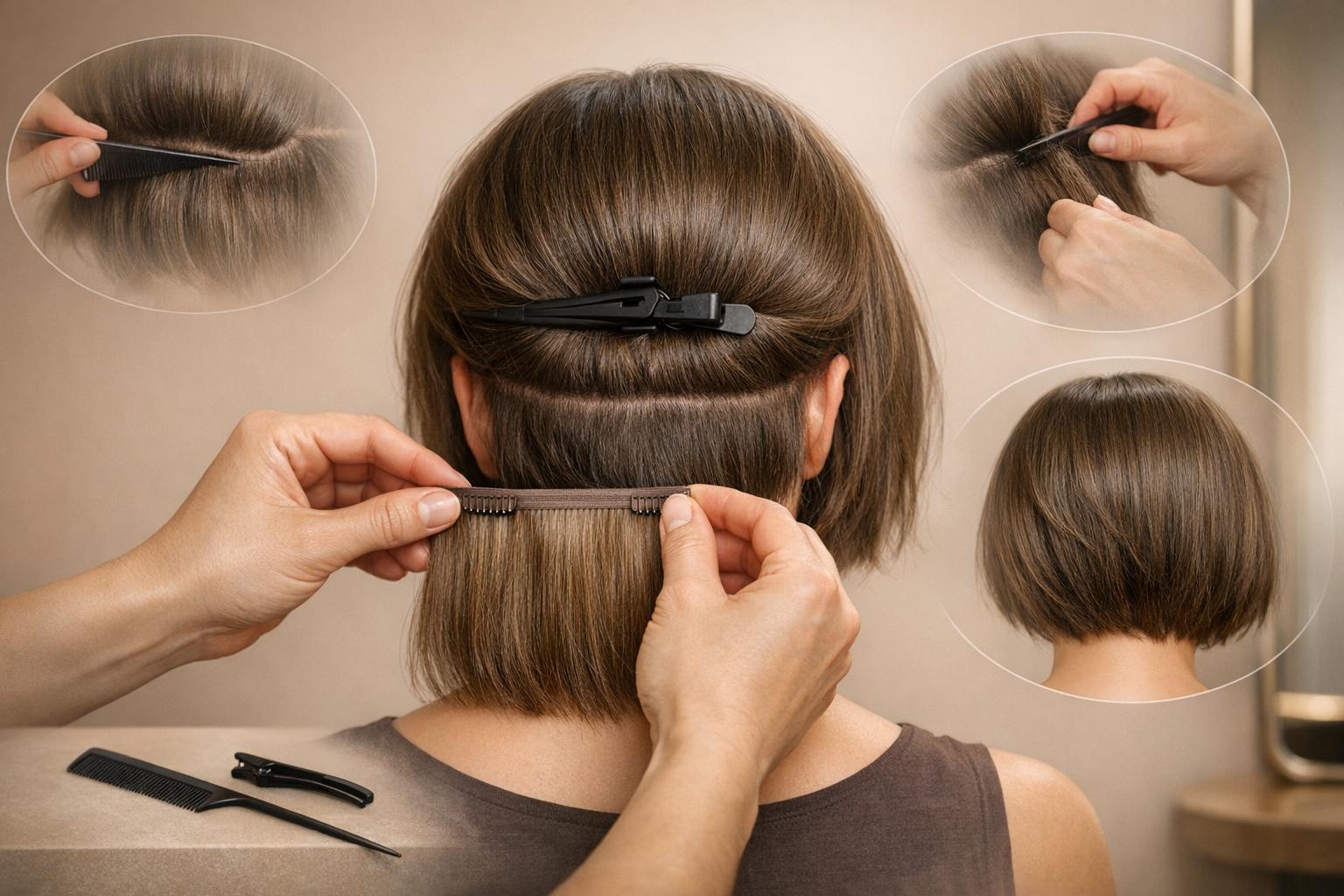 How to Clip In Extensions for Short Hair