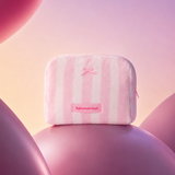 Pink Stripe Cosmetic Case